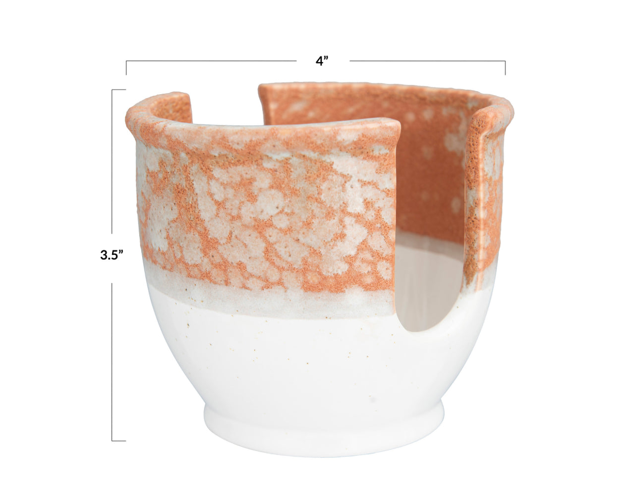 Stoneware Sponge Holder with Glaze