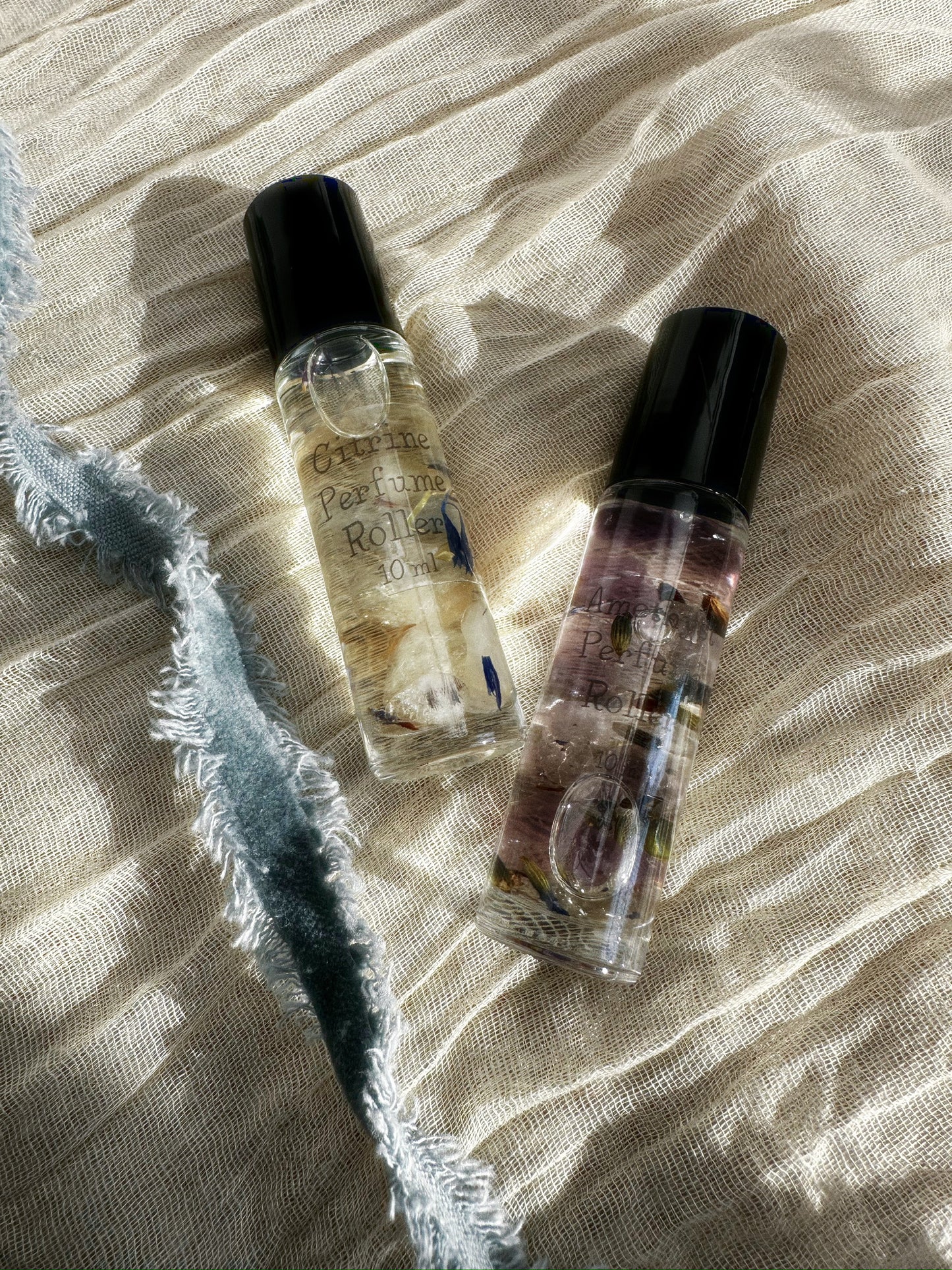Black Obsidian Crystal Perfume Roller