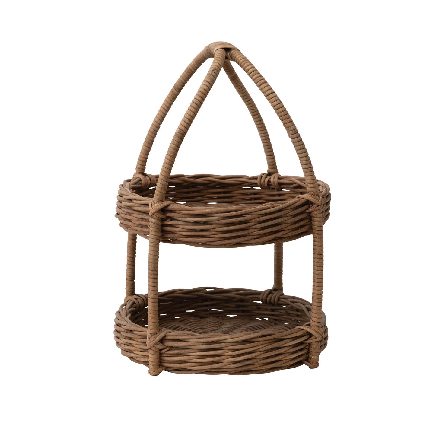 Wicker tier tray