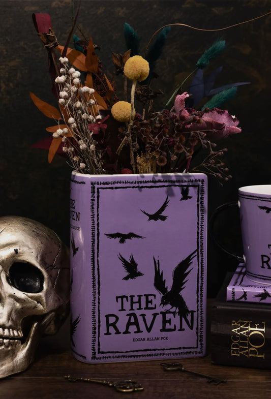 Raven Book Vase