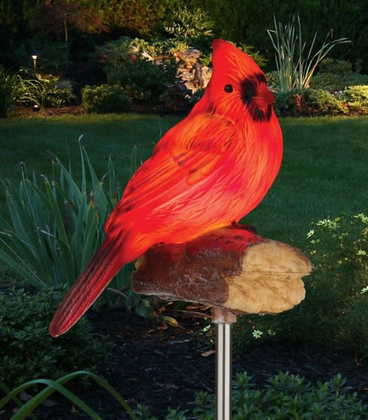 Solar Songbird Stake- Cardinal