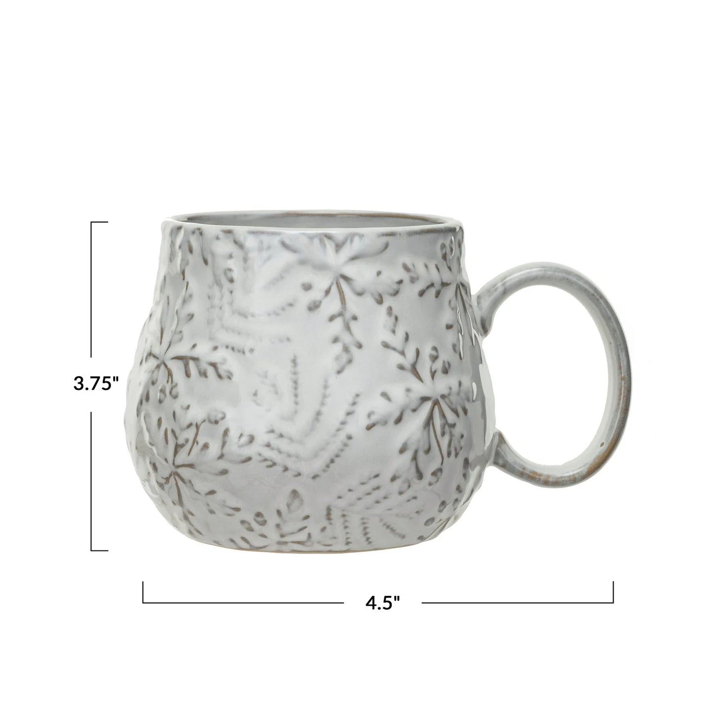 16 oz. Embossed Stoneware Mug