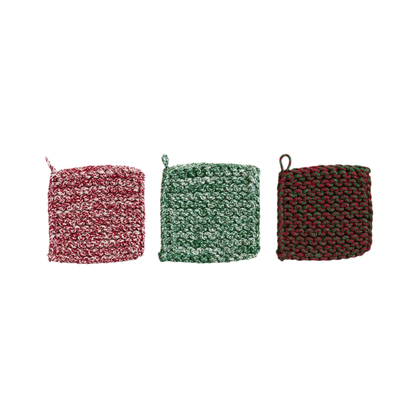 Melange Cotton Crocheted Pot Holder