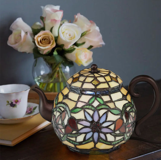 6.5"H Harleigh Yellow Teapot Accent Lamp
