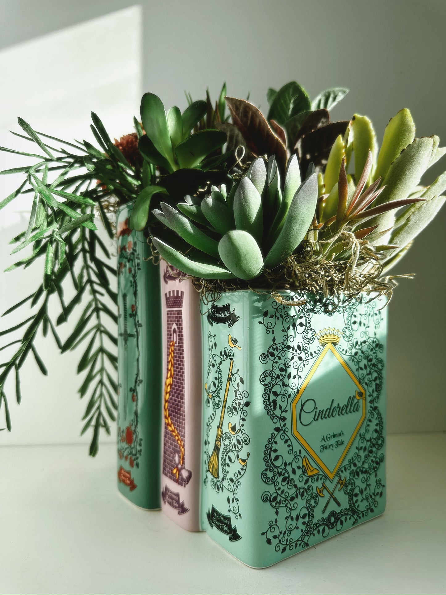 Grimm’s Fairy Tale Triple Book Vase