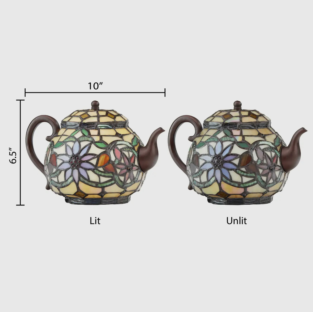 6.5"H Harleigh Yellow Teapot Accent Lamp