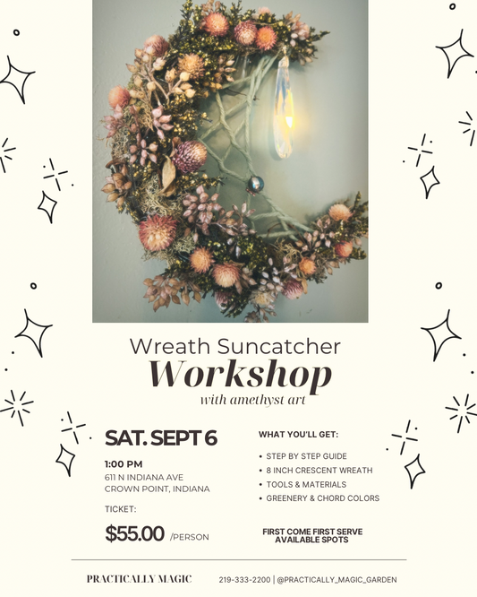 Autumn Healing Crescent Workshop with Amethyst Art